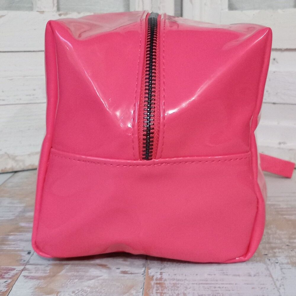 Versace Pink Patent Make Up Toiletries Case Travel Beach Resort Clutch Wristlet - Picture 6 of 9